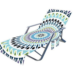 Spring Summer Quick Dry Personalized Microfiber Mandala Print Beach Towel Chair Cover