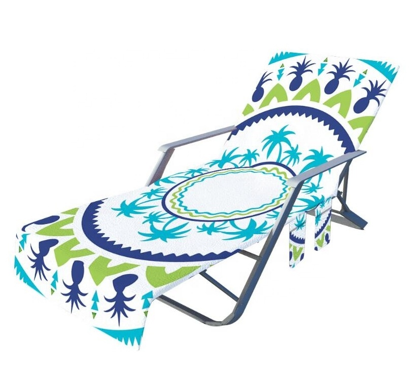 Spring Summer Quick Dry Personalized Microfiber Mandala Print Beach Towel Chair Cover