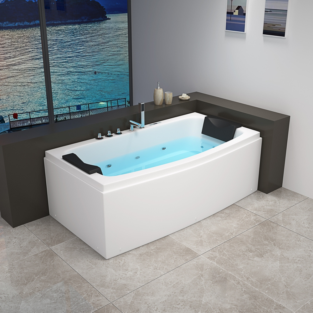 Luxury Modern freestanding acrylic bath tub 2 person whirlpool freestanding bathtub