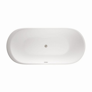 Modern 67 Inch Fiberglass Double Ended Acrylic Durable Flatbottom Freestanding Bath Tub Bathtub