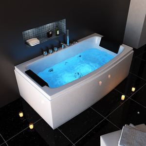 Luxury Modern freestanding acrylic bath tub 2 person whirlpool freestanding bathtub