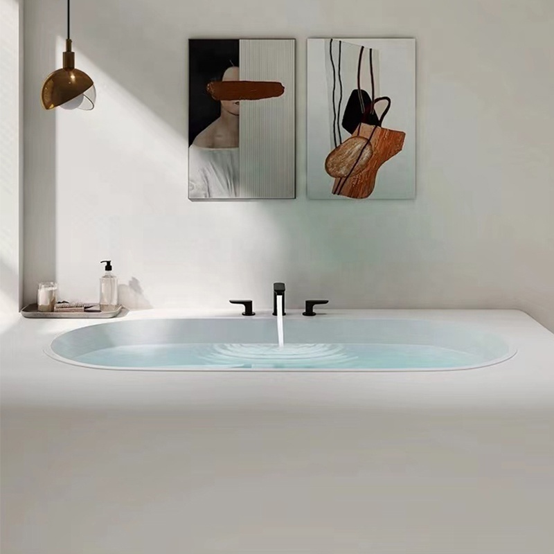 bath tab Freestanding Bathtub Acrylic Bathtub  Soaking Tub Indoor Bathroom Large Oval Bath 7 Layers Carton