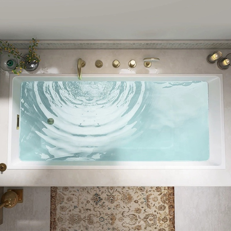 bath tab Freestanding Bathtub Acrylic  Soaking Tub Indoor Bathroom Large Oval Bath 7 Layers Carton