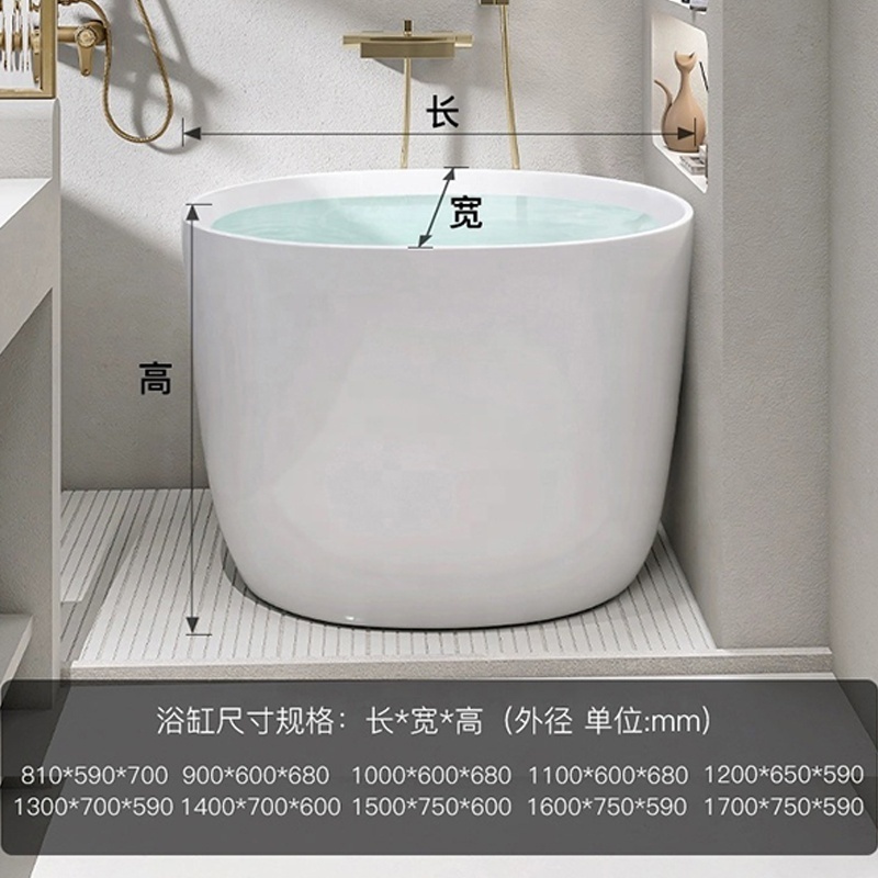 japanese soaking tub Freestanding Bathtub Acrylic Bathtub Freestanding Soaking Tub Indoor Bathroom