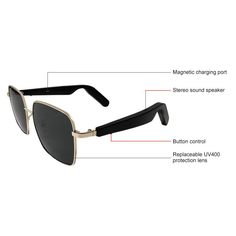 2024 New Design High Quality Bluetooth Audio Glasses Smart Wireless Bluetooth Sunglasses Sexy Bluetooth Video Sunglasses