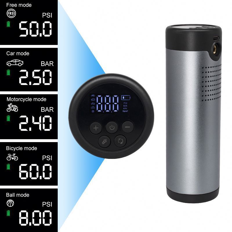 BSCI Verified Smart Digital LED Screen Display & Tire Pressure Detection Air Pump Tire Inflator for Car Motorcycle Inflating