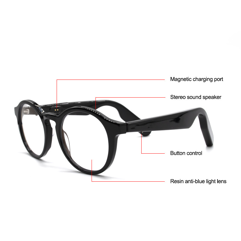 2024 New Design High Quality Bluetooth Audio Glasses Smart Wireless Bluetooth TWS Glasses Sexy Anti-bluelight Video Glasses