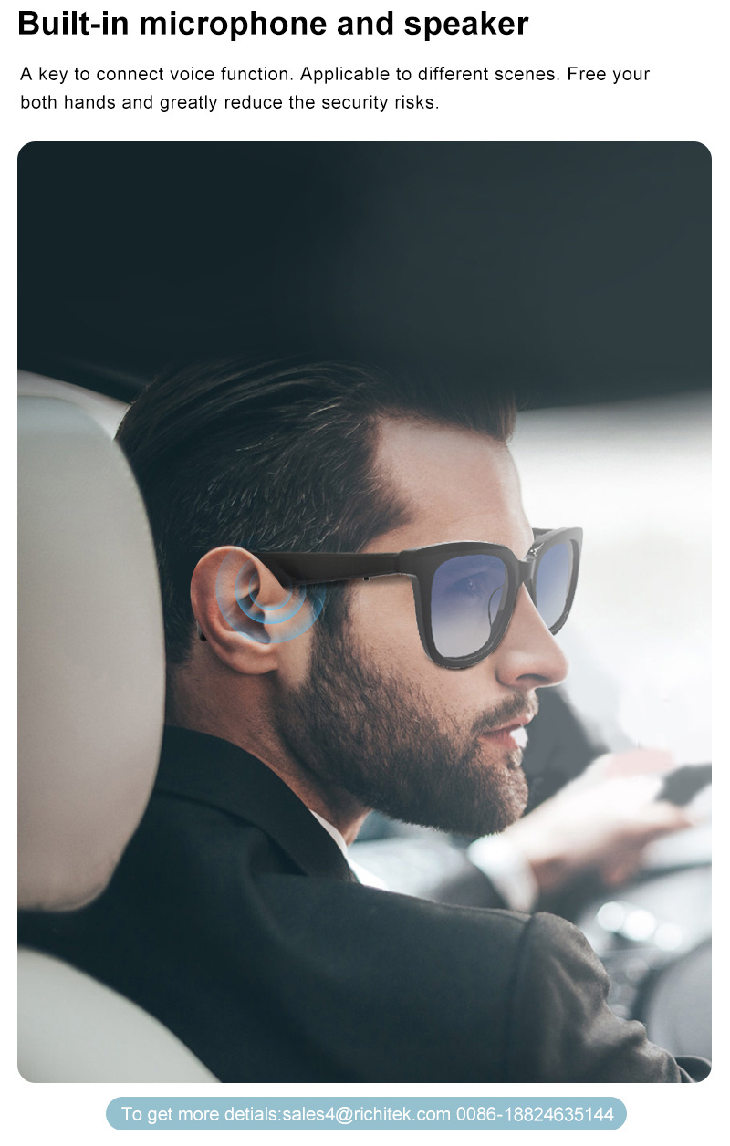 2024 New Design High Quality Bluetooth Audio Glasses Smart Wireless Bluetooth Sunglasses Sexy Bluetooth Video Sunglasses