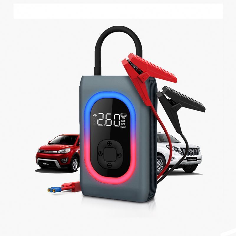 OEM Wireless Portable With 12000mAh Battery Electric Air Pump For Car Bicycle Tire Inflator Multi Function Jump Starter