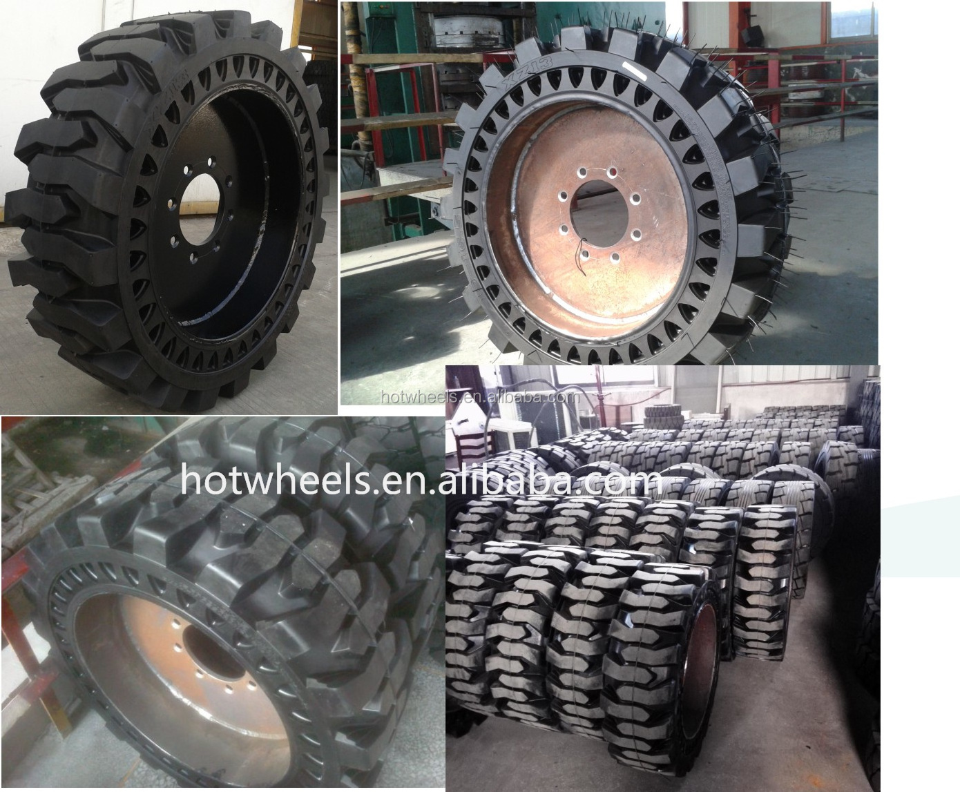 ANYGO brand 10-16.5, 31x6x10, 31x10-16, 12-16.5, 33x6x11, 33x12-20  Skid steer solid tyres / tyres for Bobcat Loader