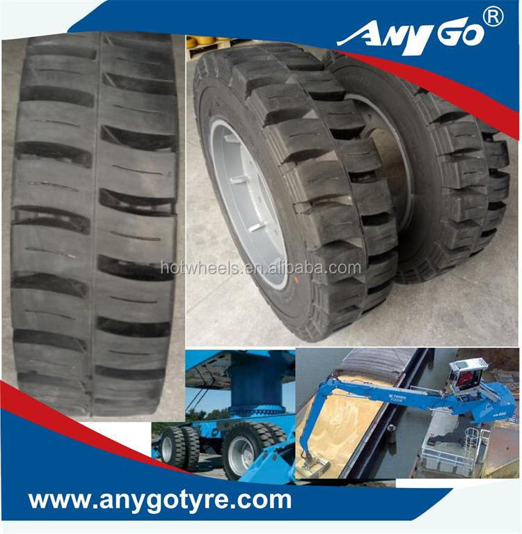 ANYGO brand 10.00-20 XZ06 Solid tire with rim  for Terex  MHL340 etc  Material Handler Equipment, Heavy Duty Forklift Tire