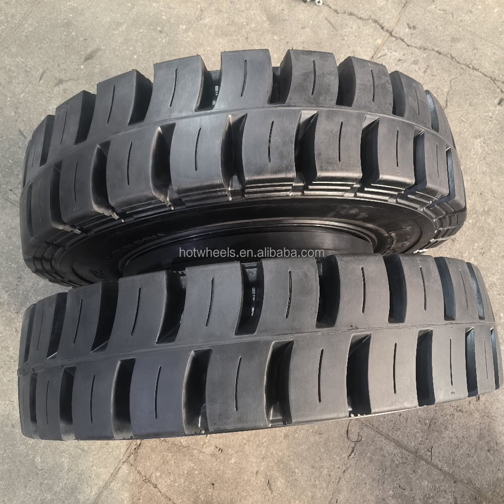 ANYGO brand 10.00-20 XZ06 Solid tire with rim  for Terex  MHL340 etc  Material Handler Equipment, Heavy Duty Forklift Tire