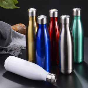 Thermo Insulated Double Wall  high grade stainless steel cans 500 ml drink water bottles custom logo sport