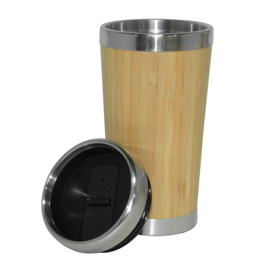 Wholesale Reusable Eco Friendly Bamboo Coffee Travel Mug Cup with Lid Custom Logo Printed Ecofriendly Feature Travel Coffee Mug