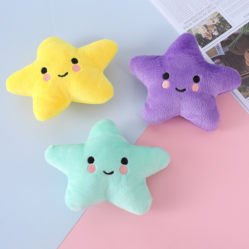 Factory Price Custom Star Smiley Face Dog Vocal Plush Toy Cat Pet Toy Supplies Pets Toys