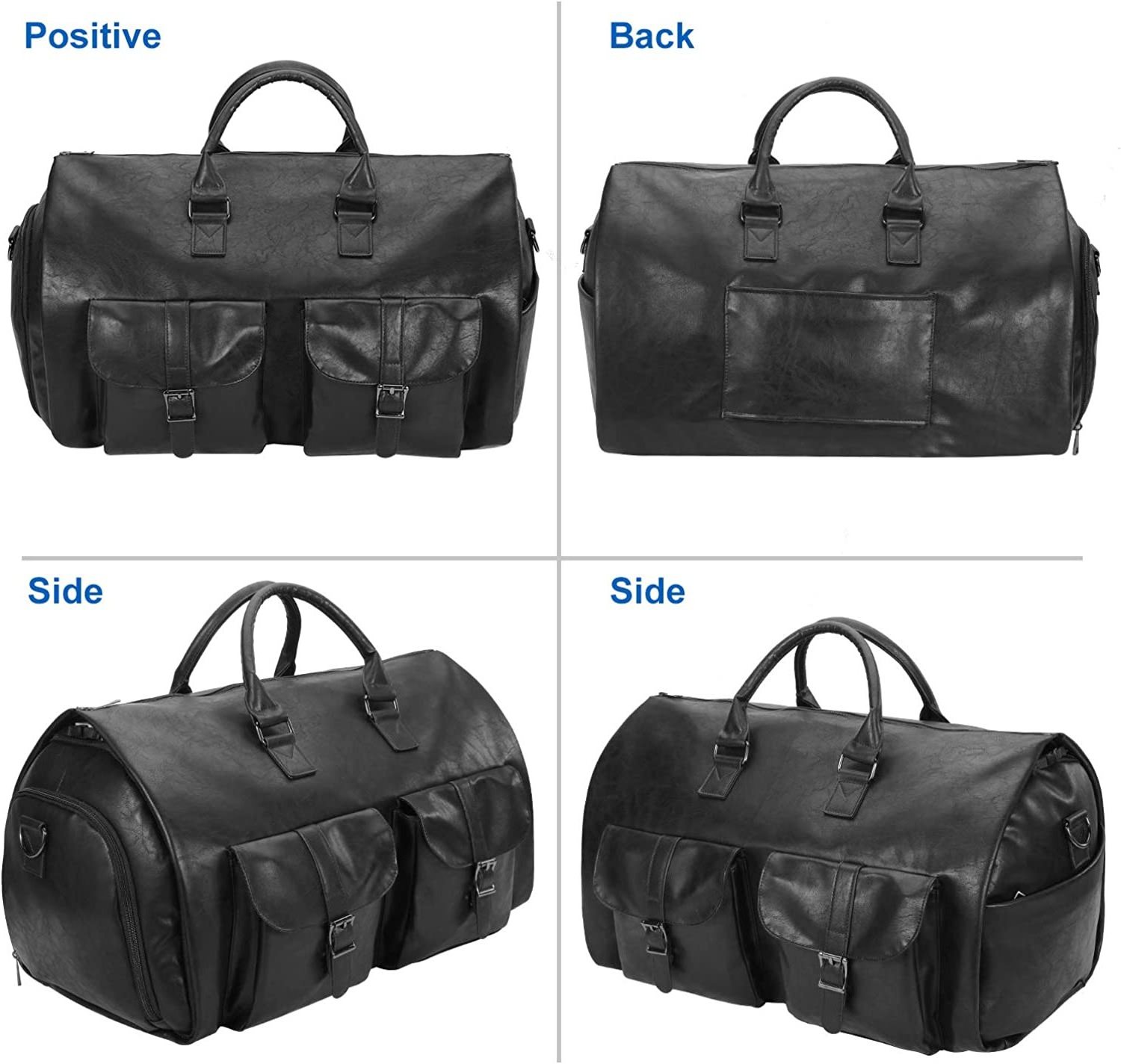 Suit Travel Duffle Bag Garment Packaging Bags Black Garment Bags for Hanging Clothes Storage Suitcase Storage 