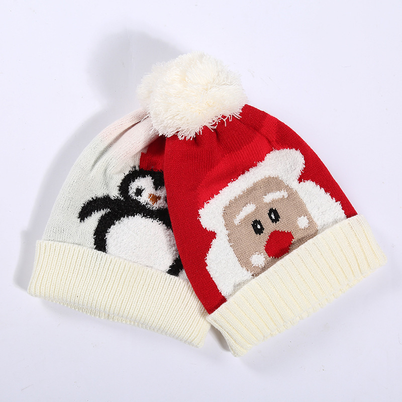 Villus Wholesale High Quality Custom Adult Kids Plain Winter Caribou Hat Christmas Beanies With Ear fashion cap