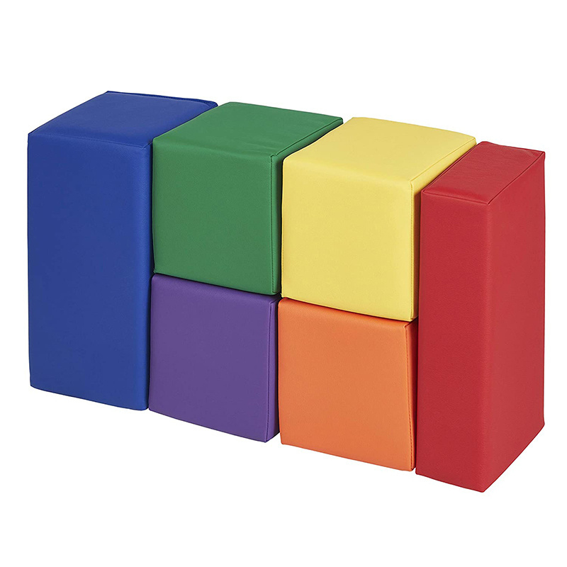 Big Foam Construction Building Blocks, Soft Play Set for Toddlers and Kids (6-Piece Set) - Assorted