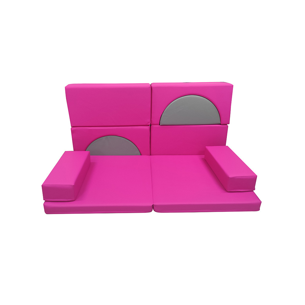 Attractive Kids Pink Sofa-Style Soft Blocks  indoor Playground Equipment Soft Play Equipment