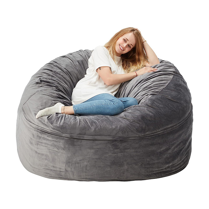 Living room sofas sponge compressed foam bean bag chairs giant beanbag home furniture lounger sofa bed