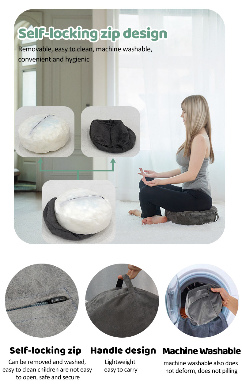 Wholesale Yoga Bolster Pillow Meditation Cushion 19 Inches Floor Cushions for Seating for Living Room