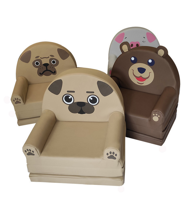 Baby Sofa Chair Cartoon Animal Pattern Living Room Baby Sofa Seat Baby Foldable Mini Sofa Indoor For Sleeping