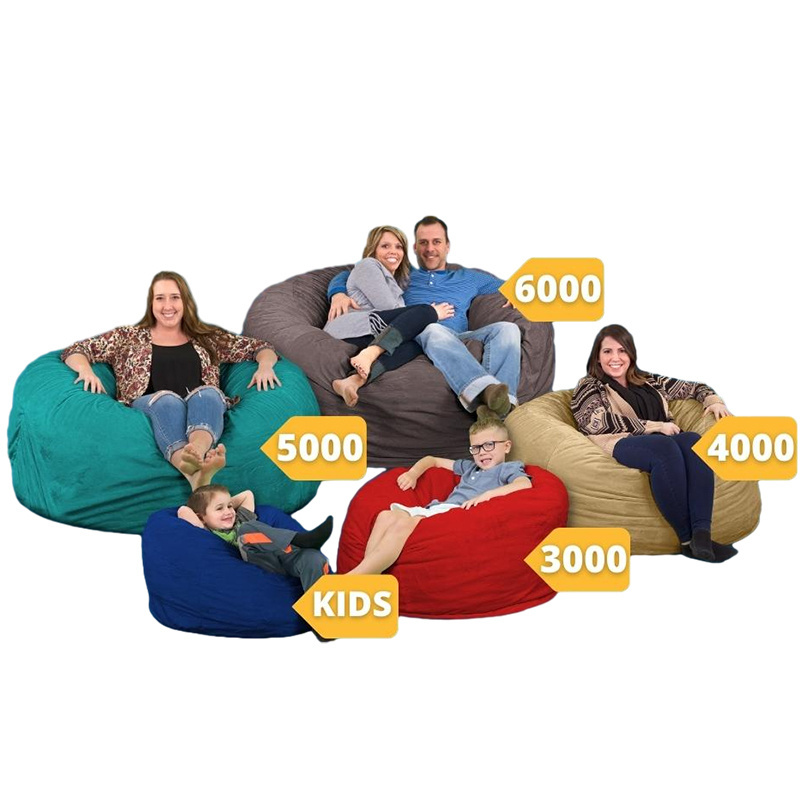 Living room sofas sponge compressed foam bean bag chairs giant beanbag home furniture lounger sofa bed