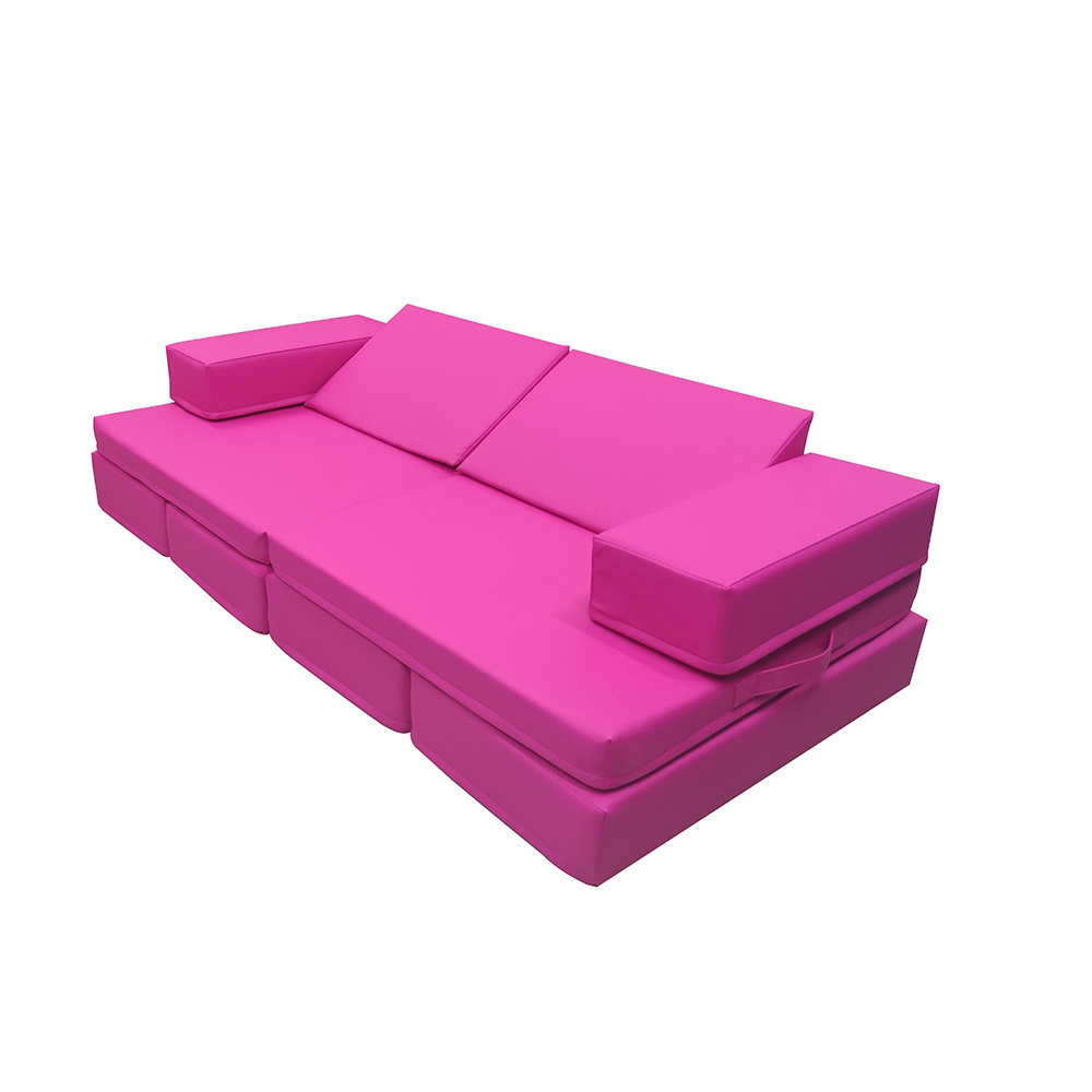 Attractive Kids Pink Sofa-Style Soft Blocks  indoor Playground Equipment Soft Play Equipment