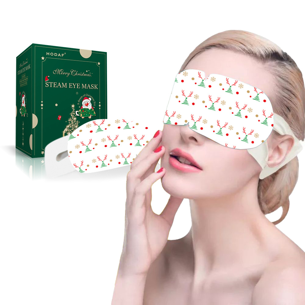 OEM Disposable Self Heating Steam Eye Mask Warmth Patch with Iron powder SPA Steam Eye Mask