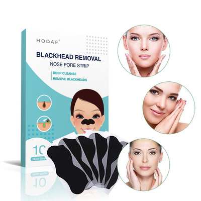 Private label Bamboo Charcoal Deep Cleansing Nose Strips Pore Strips For Blackhead Removal Peel Off Mask