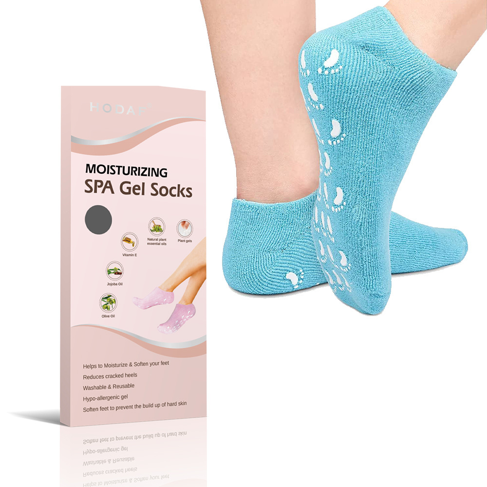 HODAF Foot Spa Silicone Socks Foot Care Moisturizing Softening Nourishing Gel Socks