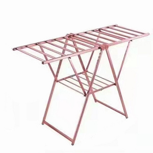 Balcony Aluminium Folding Laundry Rack Dryer Cloth Hanger Stand Foldable Clothes Drying Rack For Laundry