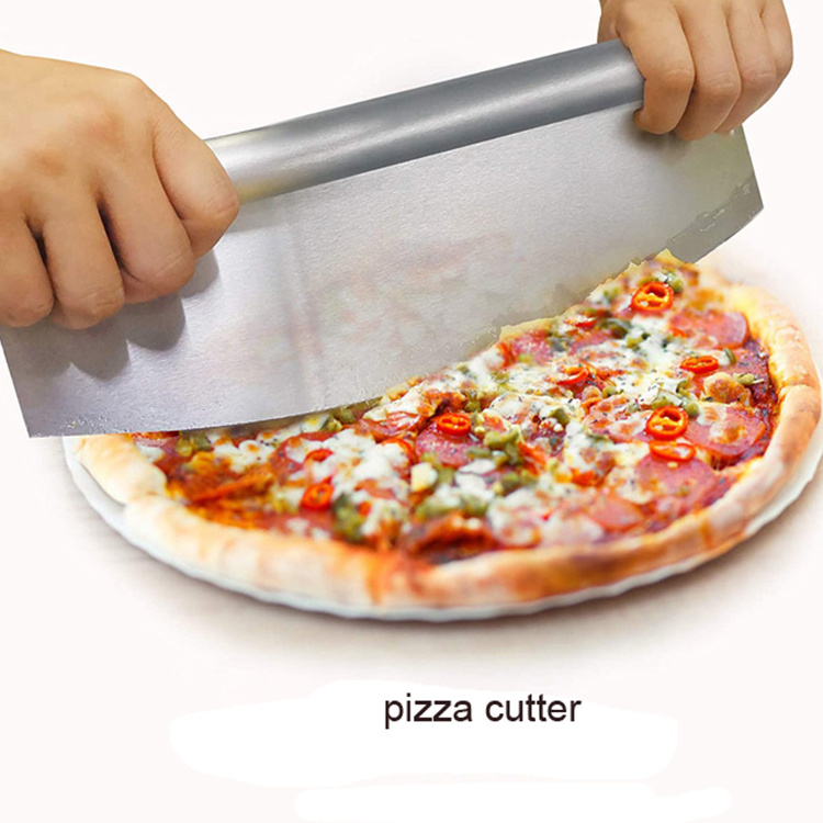 Household Baking Detachable Pizza Shovel Stainless Steel Metal Non Stick Pizza Peel Paddle Cutter With Foldable Handle