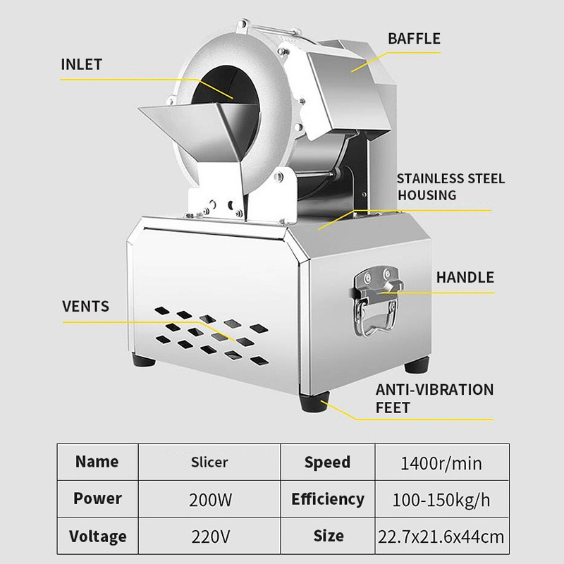 High quality commercial vegetable cutter potato slicer potato chips cutter multifunctional electric vegetable slicer cutter