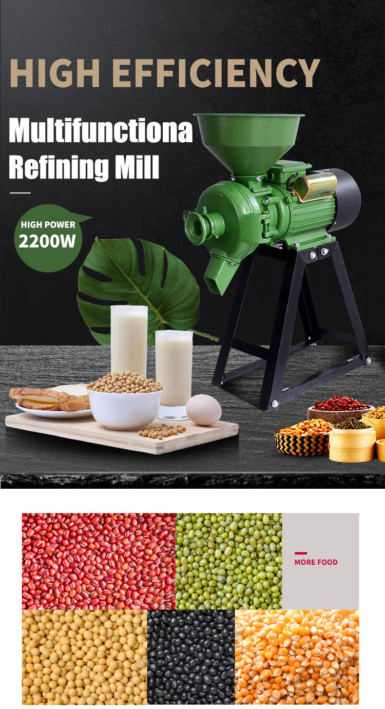 Commercial Wet And Dry Corn Grain Grinder Grinding Flour Mill Machine