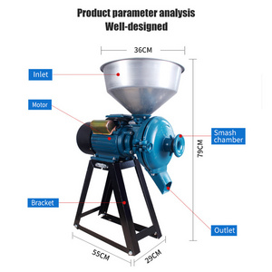 Wholesale commercial grain maize pulverizer powder corn electric wheat flour milling corn grinding grinder machine flour mill