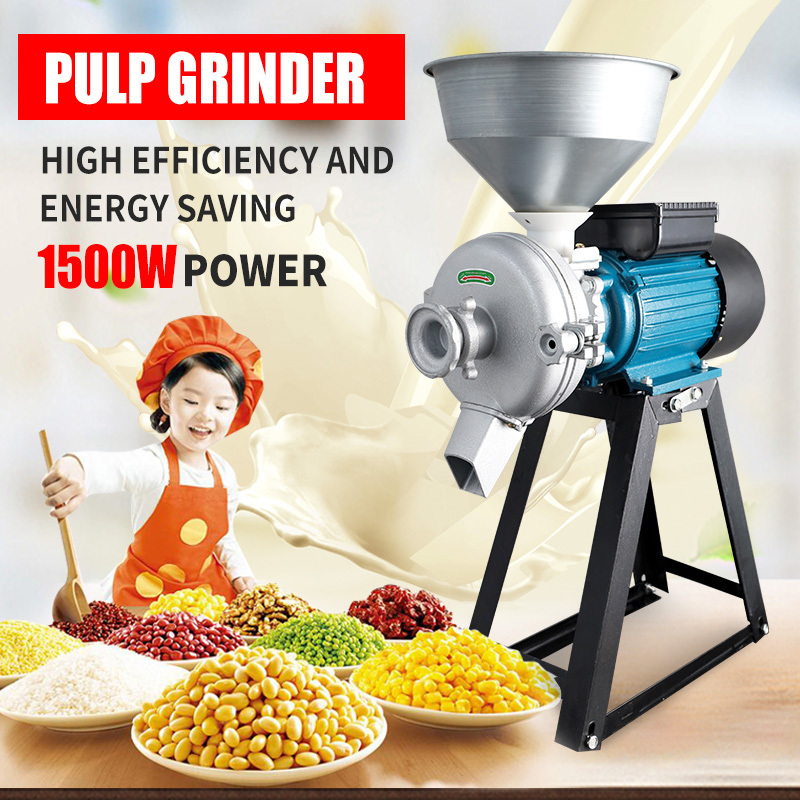 Commercial Grinder Wet And Dry Corn Grain Grinder Grinding Wheat Flour Milling Machine Flour Mill