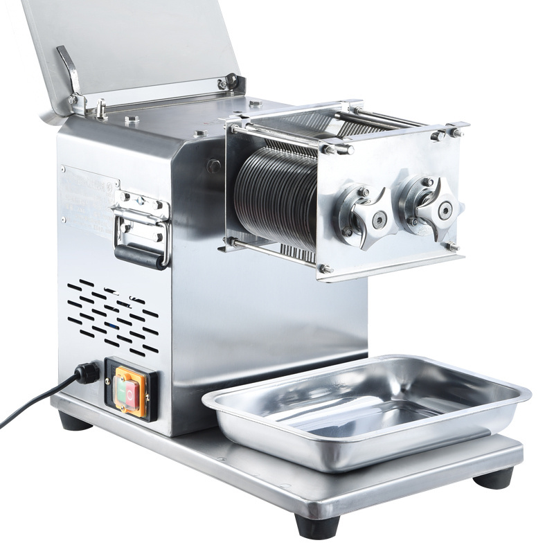 Commercial Automatic Electric Chicken Fillet Breast Fresh Pork Beef Meat Slice Slicer Slicing Cutter Cutting Machine