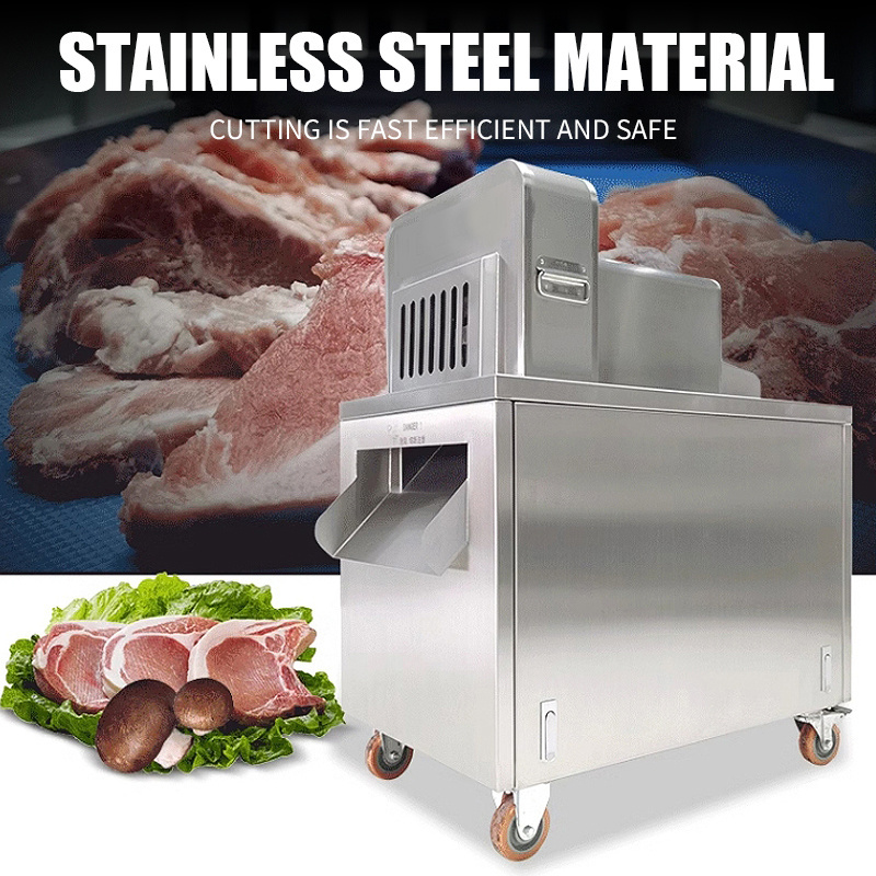 Frozen Meat With Bone Cube beef meat slicing cutting machine Slicing equipment Poultry