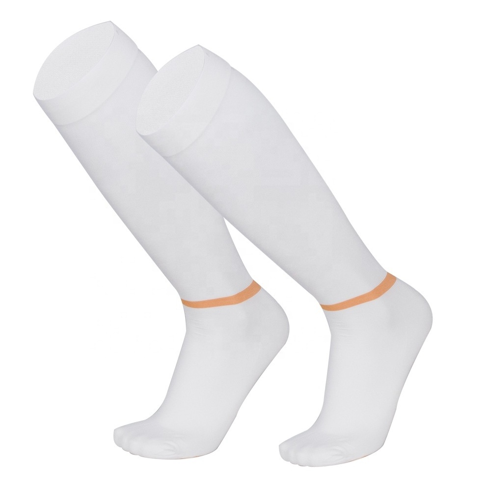 Long tube anti thrombotic compression socks Germany quality anti embolism socks plain white tube socks