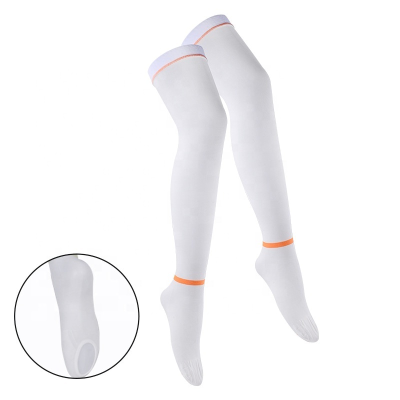 Long tube anti thrombotic compression socks Germany quality anti embolism socks plain white tube socks