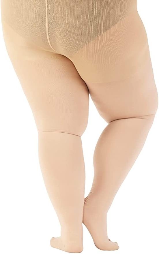 Women 20-30mmHg Opaque Compression Stockings Pantyhose Plus Size Firm Graduated Support Hose for Ladies