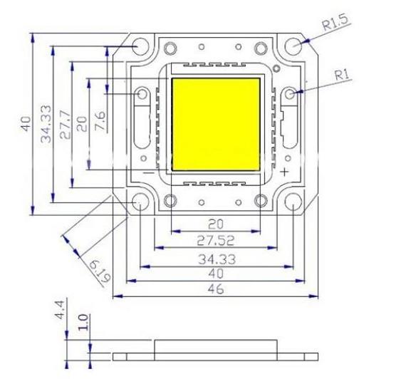 Cool white led cob high power led 12000k 100w