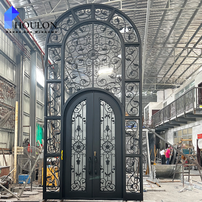 Best Price New Product Main Entry Modern Design Classical Wrought Iron Door Main Entrance Door