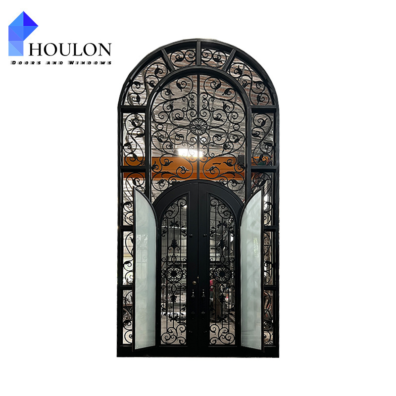 Best Price New Product Main Entry Modern Design Classical Wrought Iron Door Main Entrance Door