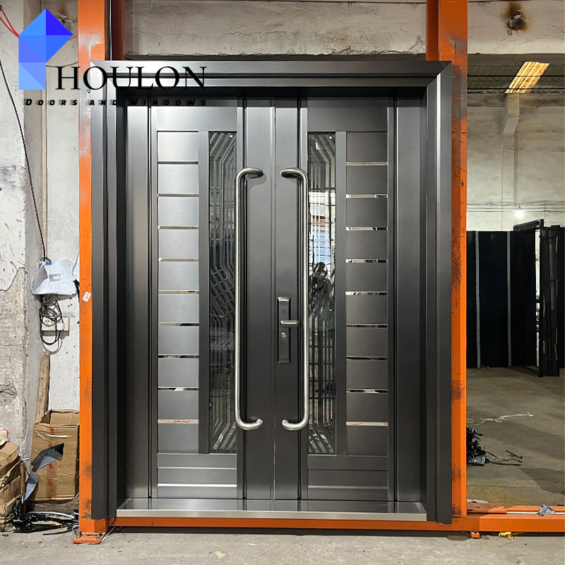 China High Quality Supplier Front Steel Entrance Doors Resistant Waterproof Exterior Security Doors