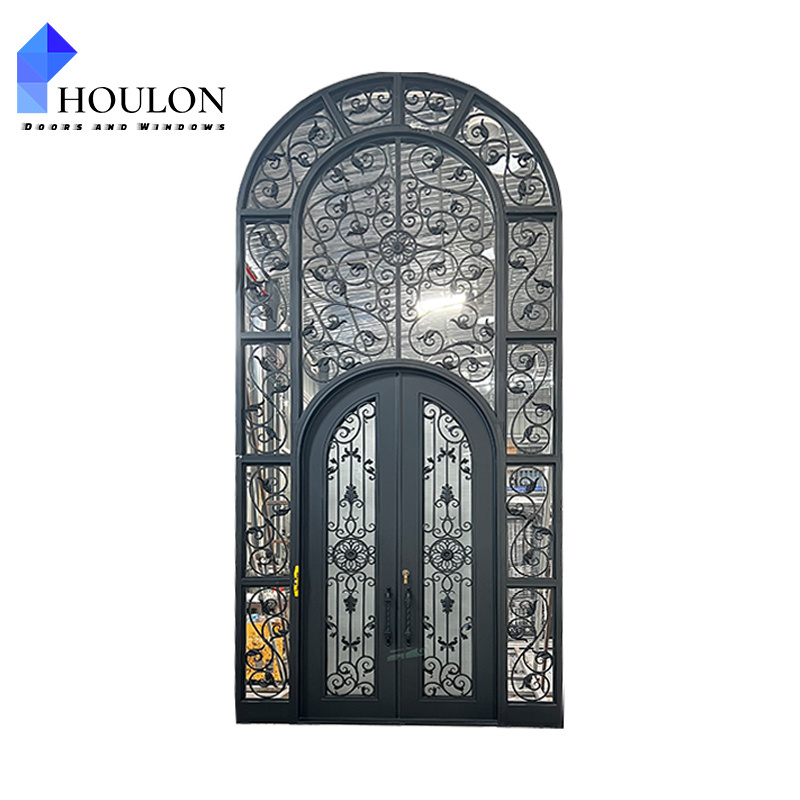 Best Price New Product Main Entry Modern Design Classical Wrought Iron Door Main Entrance Door