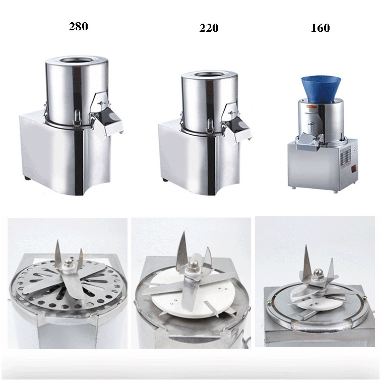 HOUPLUS Electric Commercial Vegetable Cutter Food Chopper Chili Onion Ginger Vegetable Cutting Machine