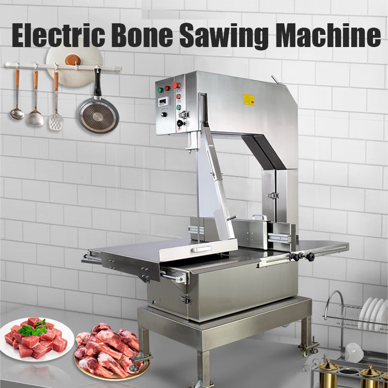 Commerical Fish Pork Cow Beef Frozen Meat Steak meat cutting bone saw machine 4 wheels Cutting Machine Bone Saw