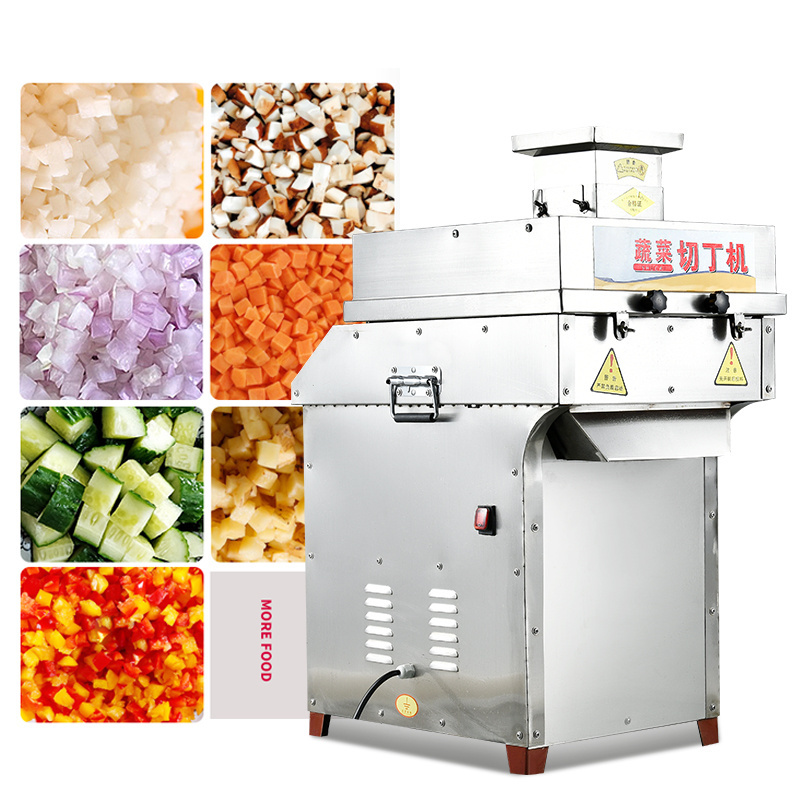 Commercial Industrial Electric Potato Cabbage Cucumber Radish Carrot Vegetable Cube Cutter Cutting Dicing Dicer Machine